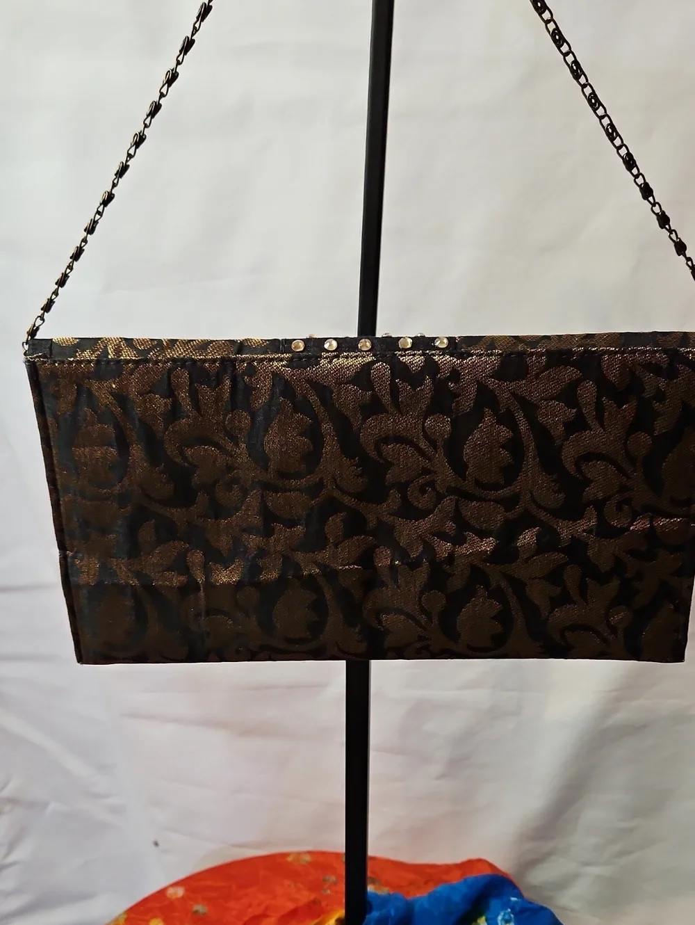 Sunbeams Vintsge Embroidered with Beads crystal Clutch Bag Purse Made in India
